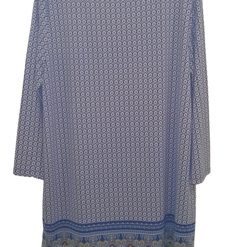 Peck & Peck Women's Blue Print Tunic Dress - Picture 2 of 8